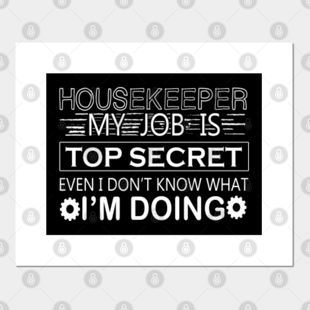 Housekeeper My job Is Top Secret Even I don't Know What I'm doing